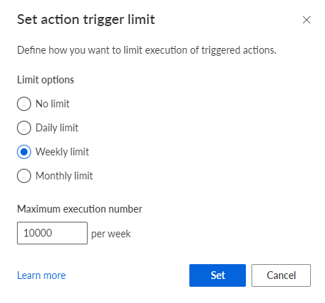 Trigger limit