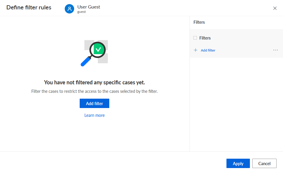 Define filter rules