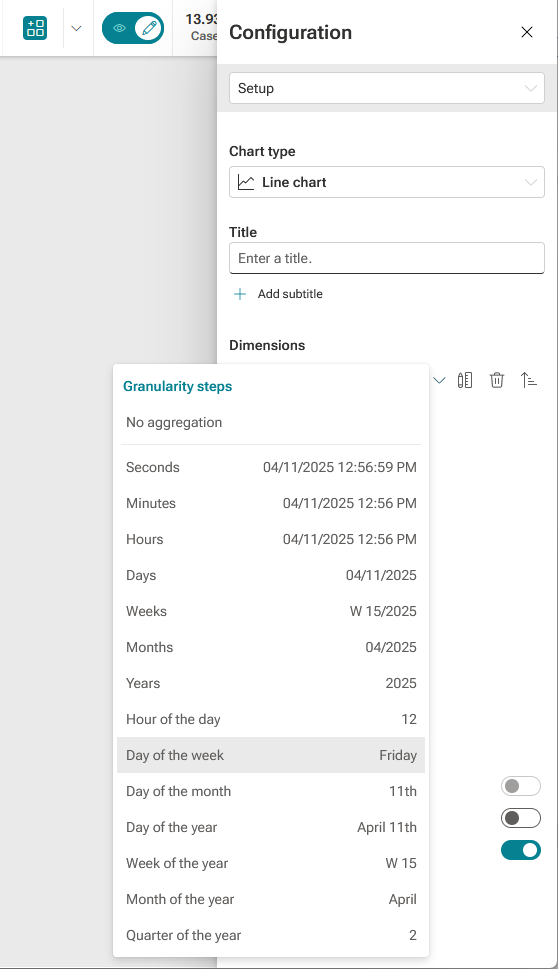 Select granularity