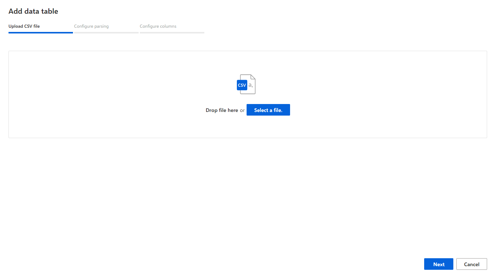 Add CSV file