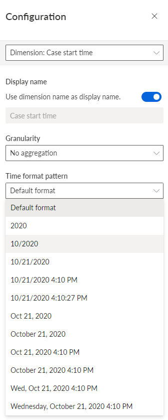 Select granularity