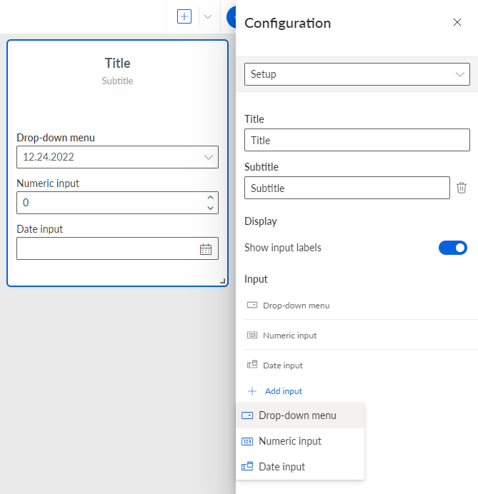 Add input
