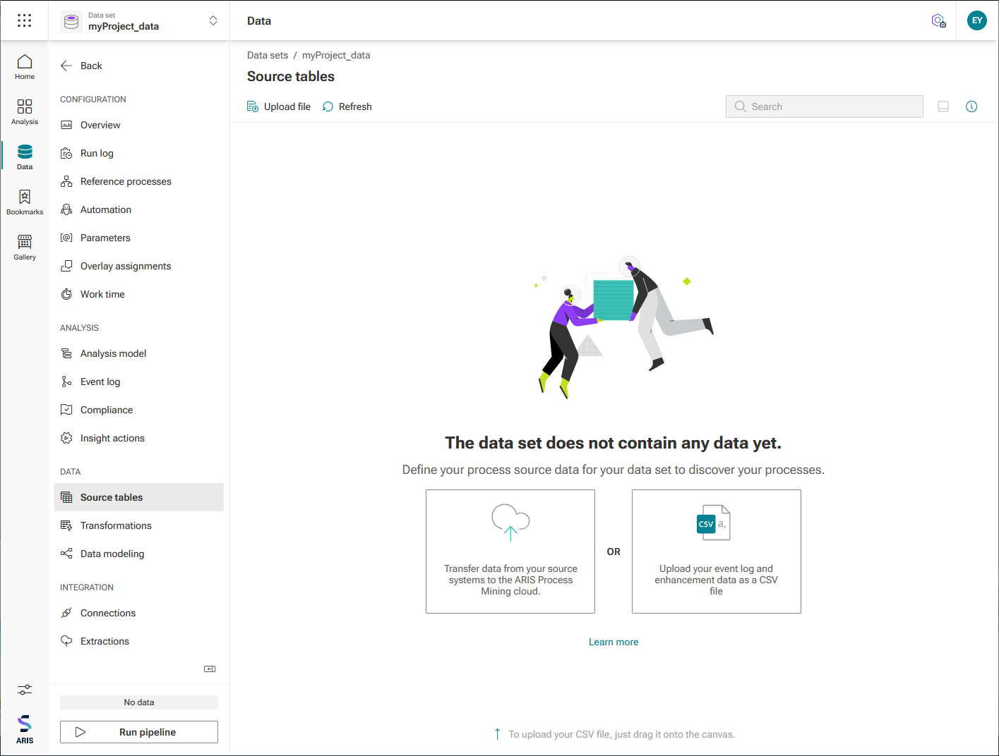 select source data