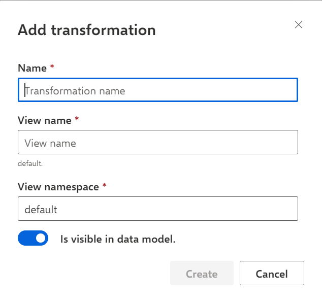 Add transformation
