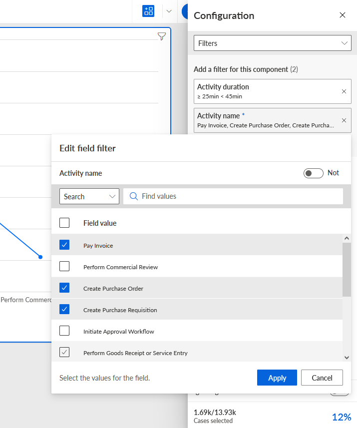 Edit component filter