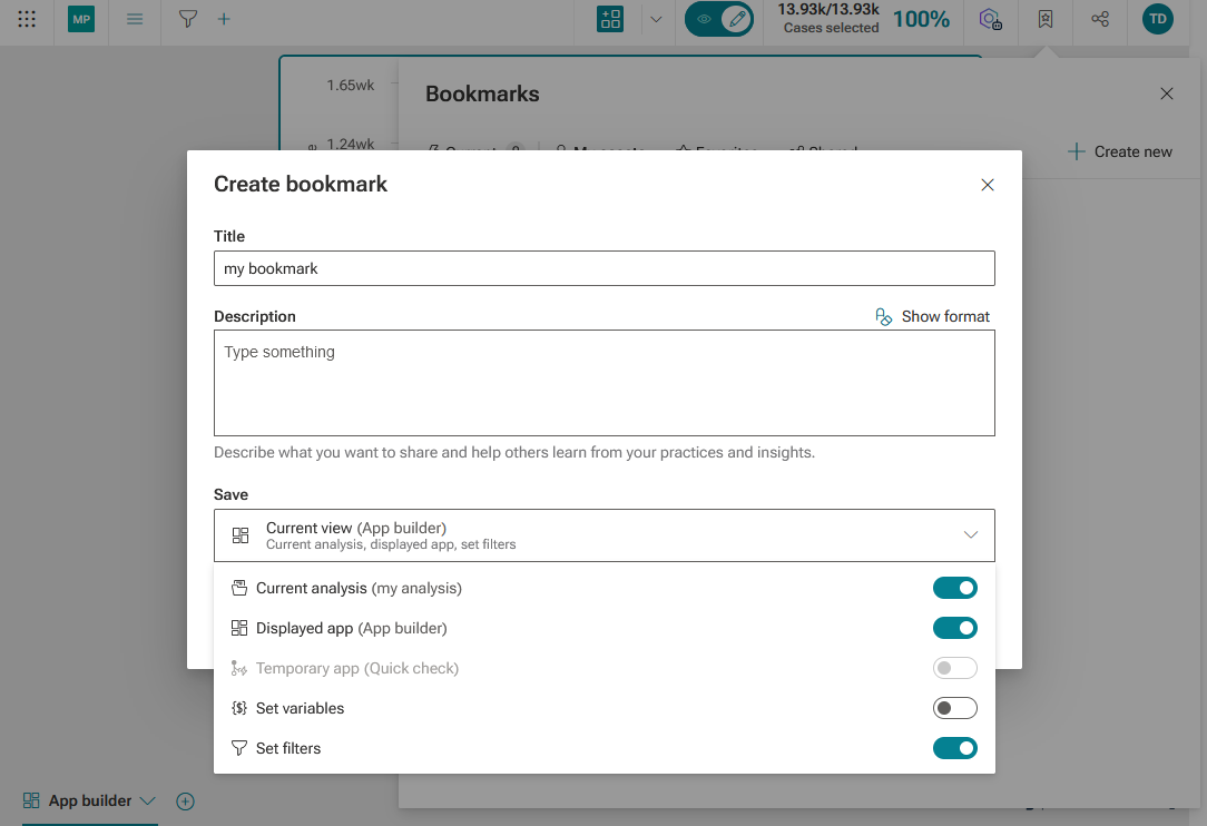 Create bookmark